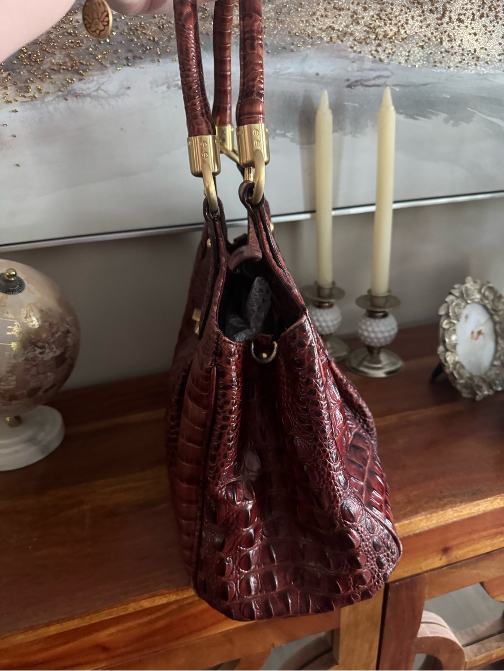 Brahmin Celia Bag Women's Alligator Purse Handbag - Picture 4 of 9